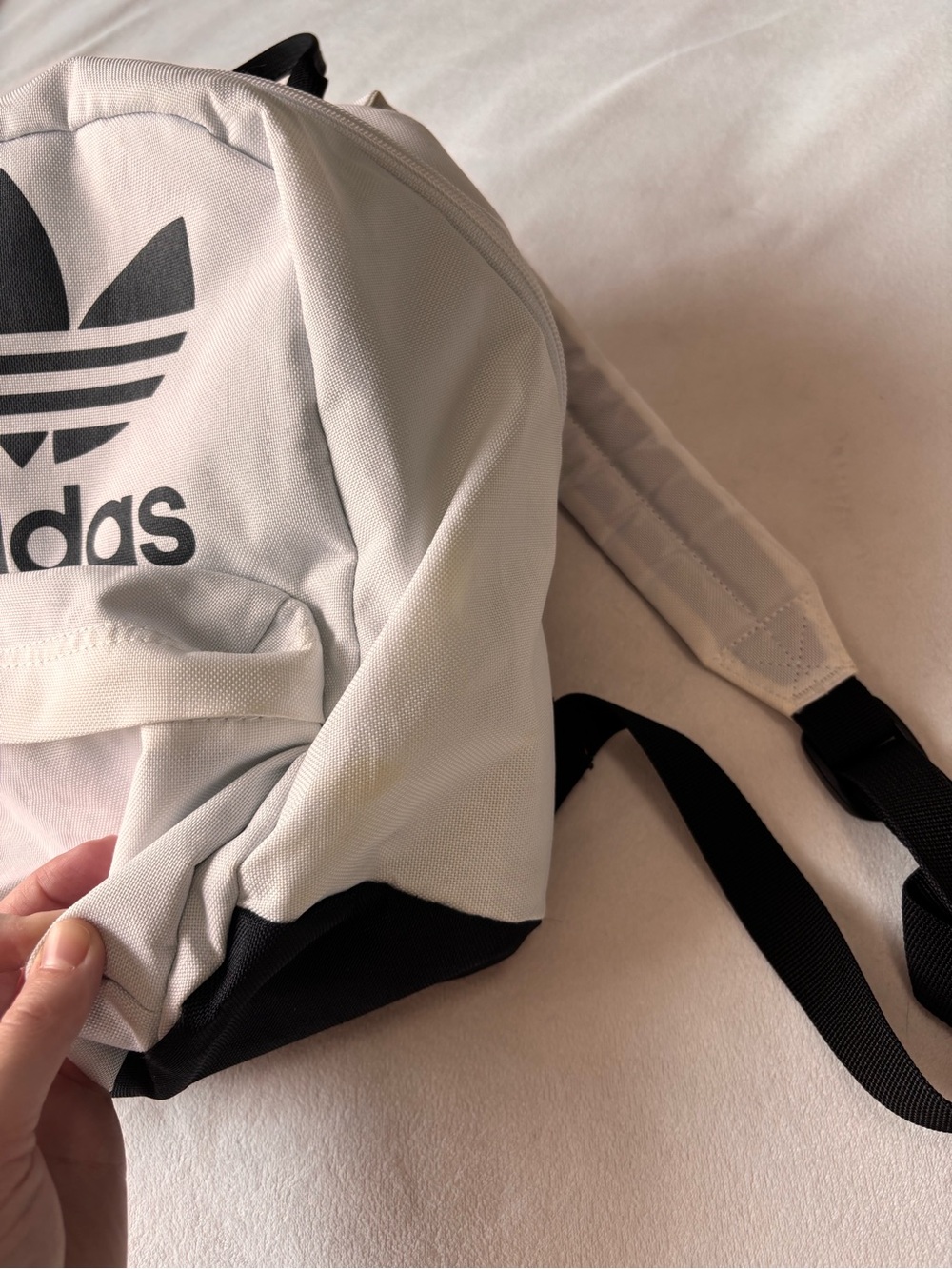 Adidas Originals Small National Backpack, Mini backpack, white, trefoil - Picture 3 of 6
